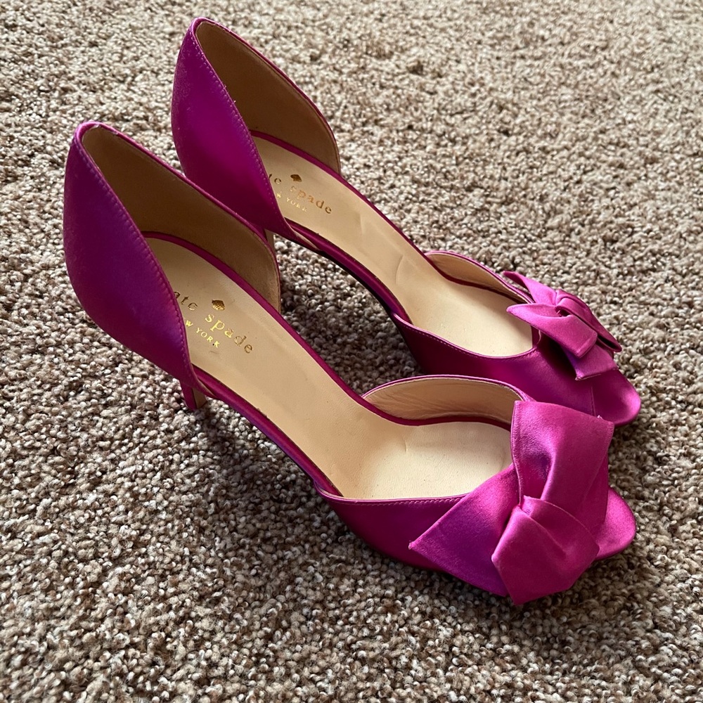 Kate Spade Pink Clarice Satin Pumps